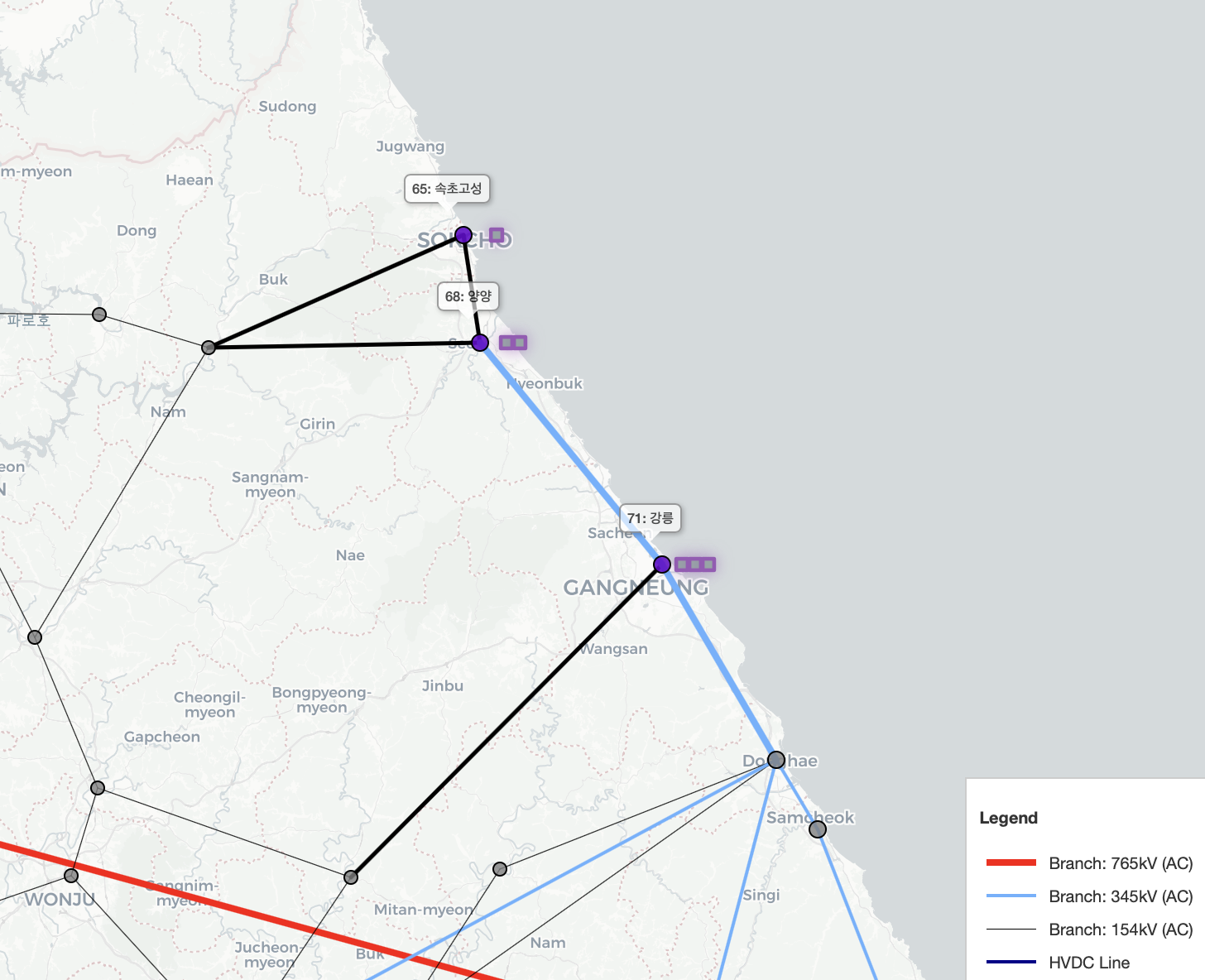 Bus labels (show bus ID and name)