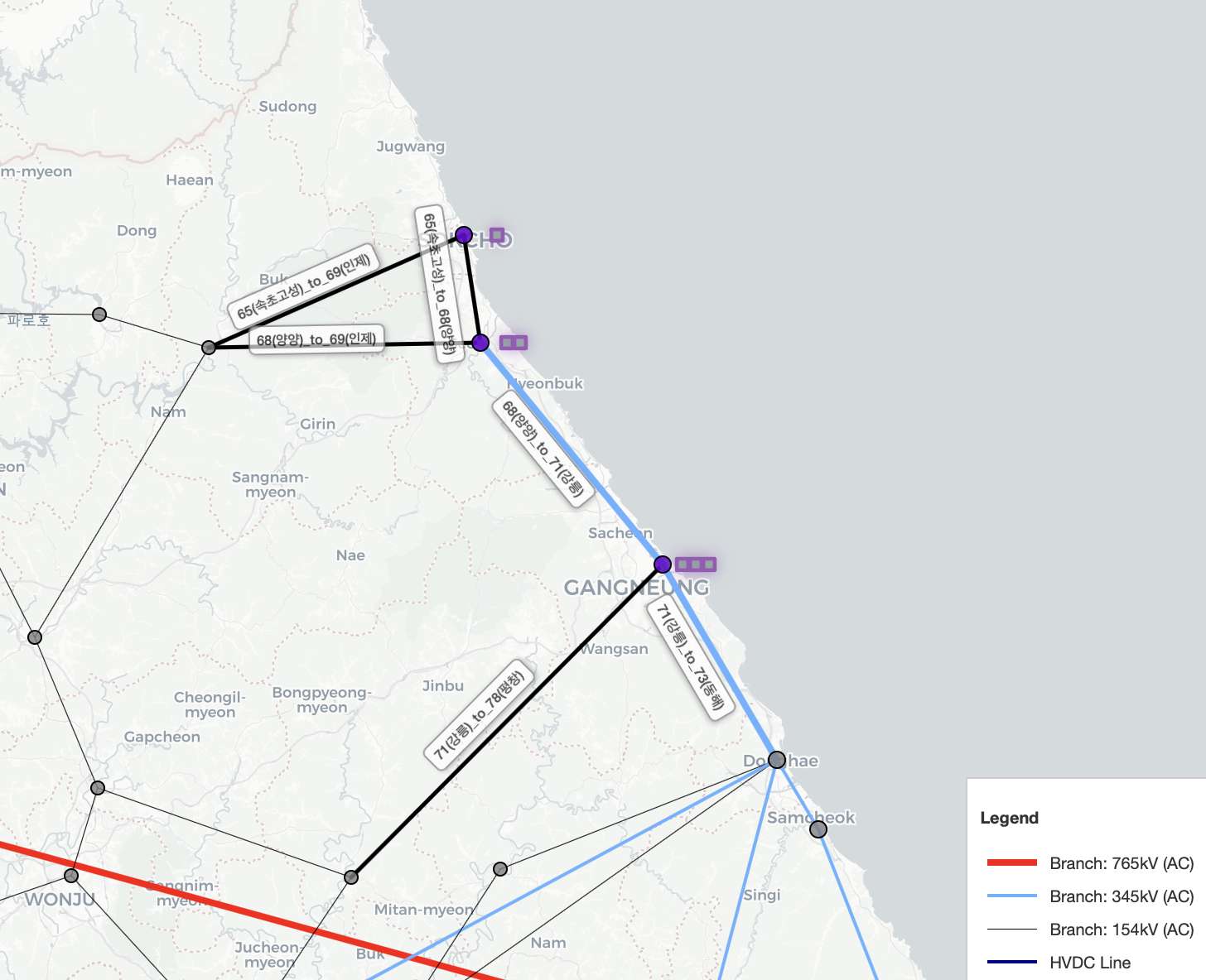 Line labels (show from/to endpoints)